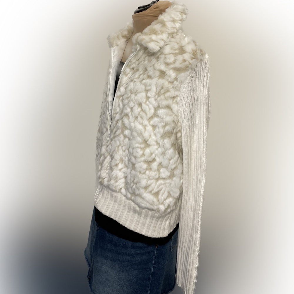 NWT Cato Mock Fur Zippered Sweater - Picture 2 of 6